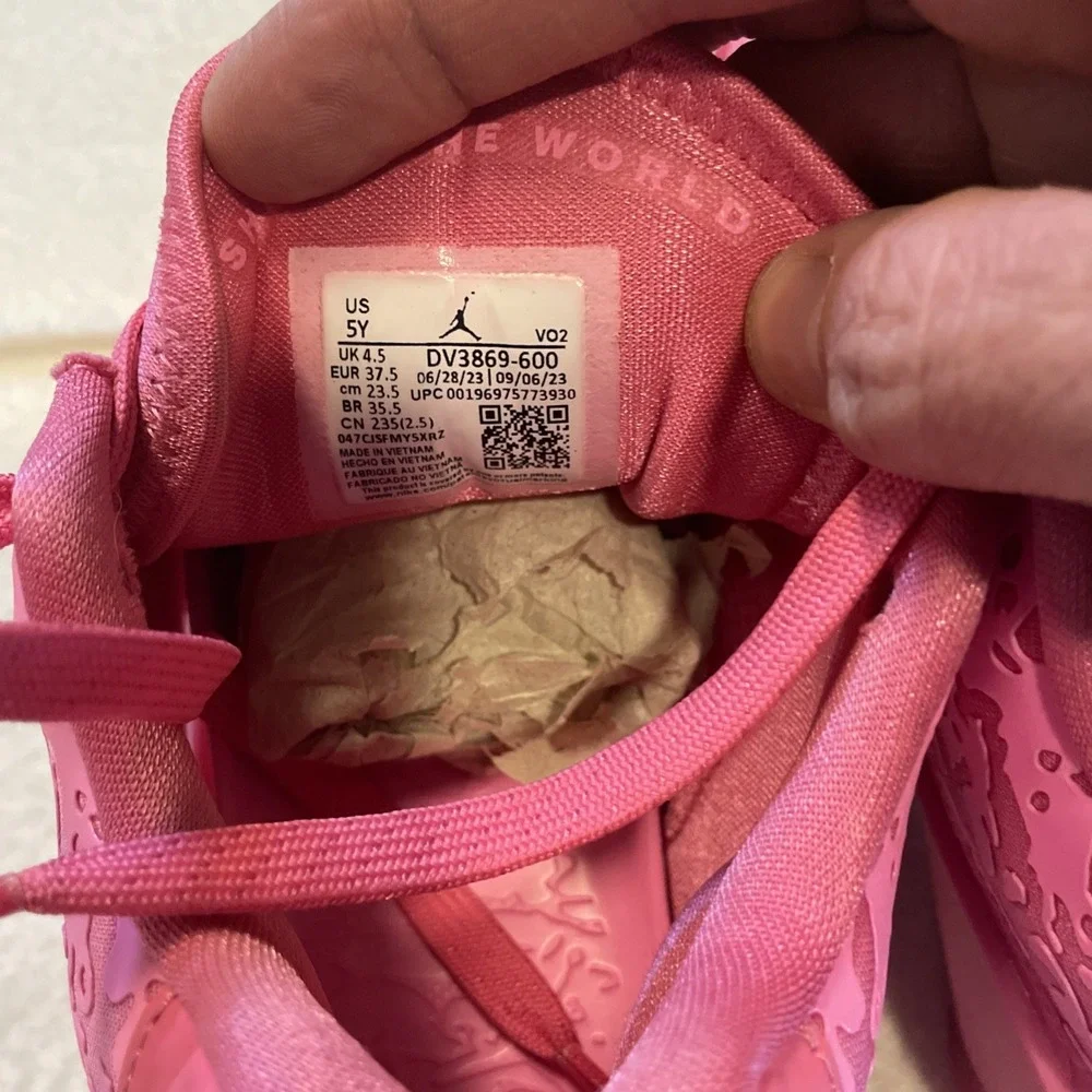 Jordan Zion 3 Womens Sz 5Y Pink Basketball‎ Sneakers Shoes DV3869 600
